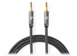 NEDIS PROFIGOLD stereo audio kabel/ 3,5 mm jack zástrčka - 3,5 mm jack zástrčka/ bavlna/ šedý/ BOX/ 2m