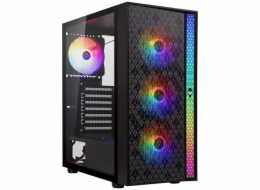 BitFenix skříň Light / ATX / 4x120mm RGB fan / 2xUSB 3.0 / USB 2.0 / tvrzené sklo / černá