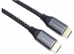 PREMIUMCORD Kabel HDMI 2.1 High Speed + Ethernet kabel 8K@60Hz, zlacené konektory, 1m