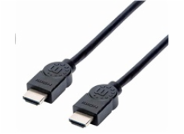 Manhattan HDMI kabel, ARC, 3D, 4K@30Hz, Shielded, 1.5m, černá