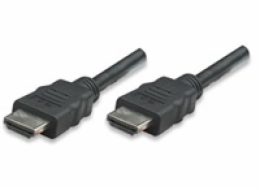 MANHATTAN kabel HDMI s Ethernetem, stíněný, 1m, Black