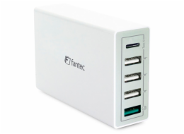 FANTEC QC3-A51 Quick Charge 3.0 40W 5 USB Ports white