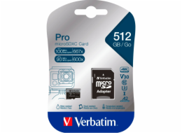 Verbatim microSDXC Pro     512GB Class 10 UHS-I incl Adapter