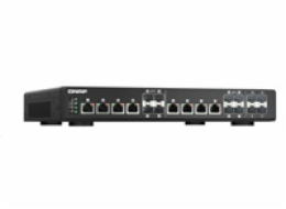 QNAP řízený průmyslový switch QSW-IM1200-8C: 12x 10G porty (4x SFP+ a 8x kombinované SFP+ / RJ-45)