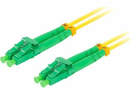 LANBERG optický patch cord SM LC/APC-LC/APC duplex 5m LSZH G657A1 průměr 3mm, barva žlutá  