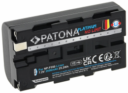 PATONA baterie pro digitální kameru Sony NP-F550/F330/F750 3500mAh Li-Ion Platinum USB-C nabíjení