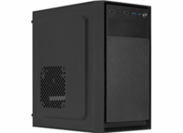 EUROCASE skříň MC X104 black, micro tower, 1x USB 3.0, 2x USB 2.0, 2x audio, bez zdroje