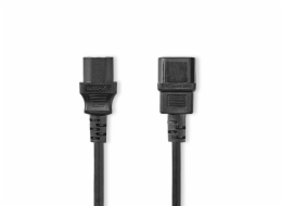 NEDIS napájecí prodlužovací kabel/ konektor IEC-320-C14 - konektor IEC-320-C13/ přímý-přímý/ černý/ bulk/ 3m