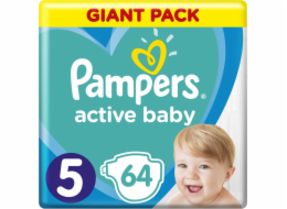 Pampers Active Baby Plenky Velikost 5, 11kg-16kg, 64ks