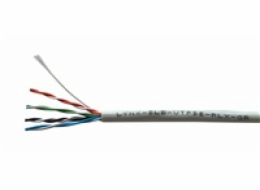 UTP kabel LYNX REELEX AIR, Cat5E, drát, PVC, Eca, šedý, 305m