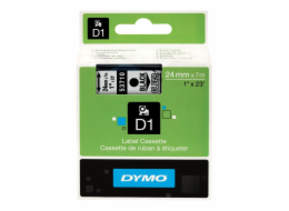 Dymo D1 - Self -Adhesive - Černá na transparentní - Roll (2,4 cm x 7 m)