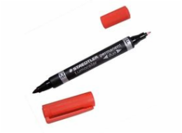 Duo Staedtler Lumocolor - červená - v pořádku/ kulatá krajka - Černá - červená - 1,5 mm - Universal - Německo