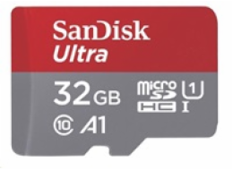 SanDisk MicroSDHC karta 128GB Ultra (140MB/s, A1 Class 10 UHS-I ) + adaptér