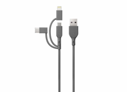 GP CY1N Lade & Sync kabel 1m 3in1 USB-A na Micro/USB-C/Light