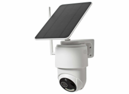 NEDIS IP kamera solární/ venkovní/ IP65/ Wi-Fi/ 1080p/ PIR senzor/ USB-C/ microSD/ noční vidění/ Android/ iOS/ bílá