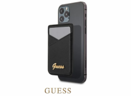 Guess Saffiano Cardslot Metal Logo černá Nové