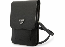 Pouzdro Guess PU Saffiano Triangle Logo Phone Bag černé