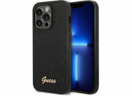 Guess PC/TPU Glitter Flakes Metal Logo Zadní Kryt pro iPhone 14 Pro Max Black