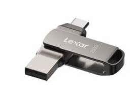 Lexar flash disk 256GB - JumpDrive D400 Dual USB-C & USB-A 3.1 (čtení až 130MB/s)