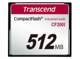 Transcend 512MB INDUSTRIAL TEMP CF200I CF CARD, paměťová karta (SLC)