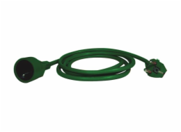 Prodlužovací kabel 5m / 1 zásuvka / zelený / PVC / 1mm2