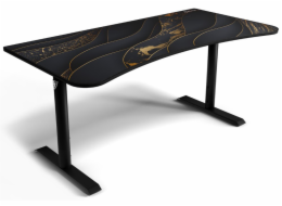 AROZZI herní stůl ARENA Gaming Desk Black Gold