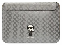 Karl Lagerfeld Saffiano Monogram Ikonik Computer Sleeve 14" Silver Stylové pouzdro určené pro notebook/tablet. Precizní provedení a stylový vzhled jsou přednostmi výrobků Karl Lagerfeld. Značkové pou