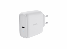 TRUST nabíječka 65W Maxo, USB-C, Nabíječka do zdi, 2m USB-C kabel, bílá