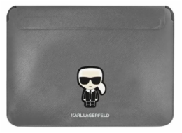 Karl Lagerfeld Saffiano Ikonik Computer pouzdro 13/14" Silver Noste své zařízení v moderním originálním Karl Lagerfeld designovaném příslušenství, z vysoce kvalitních materiálů