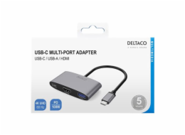 DELTACO USBC-HDMI22, Adaptér USB-C/HDMI, 4K@60Hz