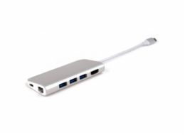LMP USB-C mini Dock 8-port - Silver Aluminium