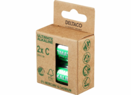 DELTACO ULTIMATE, Baterie alkalické C LR14 2ks