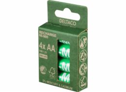 DELTACO RECHARGE, Baterie NiMH AA, HR6 4ks