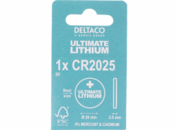 DELTACO Ultimate, Baterie LITHIUM CR2025, 1ks