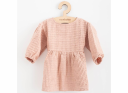 Kojenecké mušelínové šaty New Baby Comfort clothes růžová Vel.74 (6-9m)