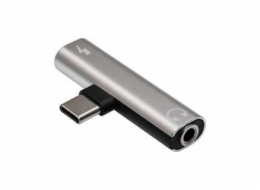 Akyga adaptér USB-C (m)  na USB-C (f) / Jack 3.5mm DAC