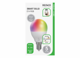 DELTACO SH-LE14G45RGB, SMART Led žárovka, E14