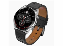 Garett Smartwatch V10 Silver-black leather