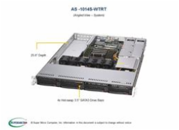 SUPERMICRO A+ Server 1U 1x SP3, 8x DDR4, 4x 3,5" (4xNVMe opt.), 2x500W(plat), 2x10GbE, IPMI