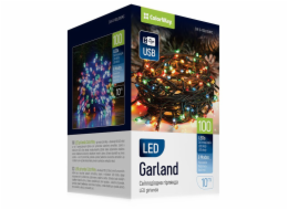 COLORWAY LED řetěz/ vnitřní / 100 LED / délka 10m / více barevný/ 8 funkcí/ napájení USB