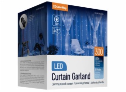 COLORWAY LED girlanda/ vnitřní / 300 LED / délka 3 x 3m / modrá/ AC 220V