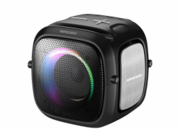 C-TECH reproduktor Impressio Qubis mini, bluetooth, čtečka, USB, AUX, RGB podsvícení, FM,USB-C