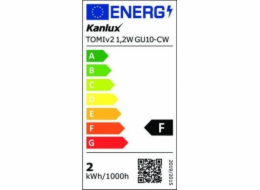 Kanlux TOMIv2 LED žárovka 1-2W GU10-CW 120lm 6500K studená barva 34960