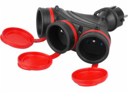 Kel Kel Champer 3-Gender Z/U/U 16A 250V IP54 Black/Red GN-X3/54 W-01152