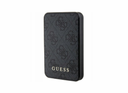 Guess Powerbank 15W GUPB5LP4GEGK Powerbanka Guess 15W GUPB5LP4GEGK 5000mAh černo/černá 4G kožené kovové logo