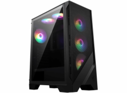 MSI MAG FORGE 120A AIRFLOW počítačová skříň Midi Tower Černá, Průhledná