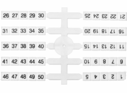 Eti-Polam Flexibilní popisovač pro spojky lišt EO3 /1-50/ 4x50ks. 003901772