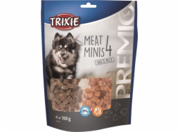 Trixie Przysmaki PREMIO 4 Maso Minis, kuřecí, kachna, hovězí, jehněčí, 4 × 100 g