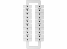 EM GROUP Označovač pro EURO konektory 2,5-70mm2 /V/ bílý 20 ks. (43192)