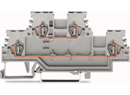 Wago 2patrová svorkovnice 1,5 mm2 šedá (279-501)